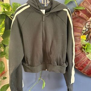 Adidas Black Hoodie with White Accents